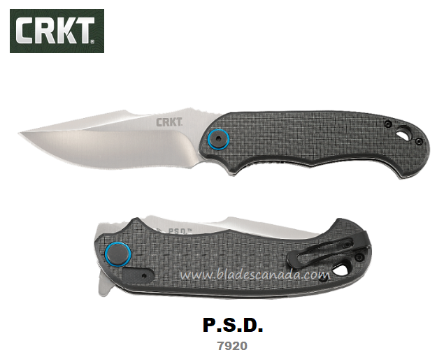 CRKT P.S.D. Flipper Folding Knife, Assisted Opening, 1.4116 Steel, CF/G10, CRKT7920 - Click Image to Close